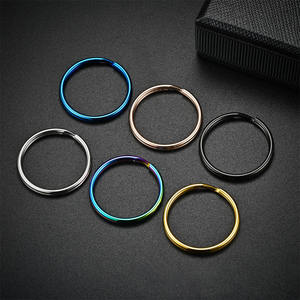 10 12 15 20 25 30 мм PVD покрытие 18k золото розовое золото черный из нержавеющей стали сплит брелоки - Product Image 5