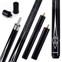 Queue de billard de haute qualité avec logo personnalisé, 11,5 mm pour le snooker et 12,5 mm pour le pool, en fibre de carbone faite à la main avec poignée, vente en gros d'usine
