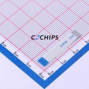 JS05B-10P-030-3-4 FFC Cable (Flexible Flat Cable) P=0.5mm Connector 10P 0.5mm 0.3mm Reverse - Product Image 1