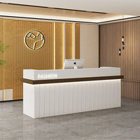 Comptoir de réception personnalisable en MDF écologique et durable pour magasin de vêtements, salon de beauté, salon de thé, bureau - Moderne, simple et léger