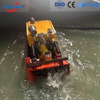 Robot Pengeruk Bawah Air Beroda Karet Kelas Industri dengan Kontrol Jarak Jauh dan Layar untuk Saluran Pembuangan Kota
