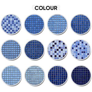 Màu Xanh phòng tắm backsplash và Stick gạch Sticker lồng vào nhau Peel-and-Stick ghép gạch <span class=keywords><strong>Ceramic</strong></span> cho DIY phòng tắm vòi sen thích hợp - Product Image 4