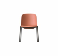Chaise de bureau ergonomique moderne en plastique PP avec siège rembourré, hauteur réglable, pivotante et empilable pour usage professionnel