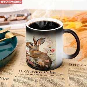 Mug personnalisable créatif, noir givré, 11 oz, sensible à la chaleur, tasse cadeau - Product Image 5