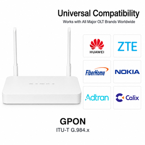 Second Hand Dual Band WiFi5 AC1200 GPON ONU <b>Router</b> 4GE 1Tel 1USB Ports 2.4G 5G Support OMCI For FTTR FTTX Fiber Network - Product Image 4