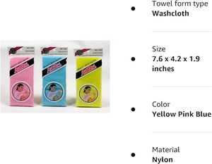 Serviette de bain et gant exfoliant 60 % nylon + 40 % polyester pour le gommage corporel et les soins de la peau – Fabriqué en Chine - Product Image 5