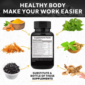 Cápsulas de Shilajit Puro del Himalaya OEM <span class=keywords><strong>con</strong></span> Ashwagandha, <span class=keywords><strong>Ginseng</strong></span>, <span class=keywords><strong>Vitaminas</strong></span> para el Cuidado de la Salud, Suplemento Energético 8 en 1, 60 Cápsulas - Product Image 2