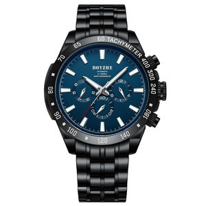 นาฬิกาอัตโนมัติสำหรับผู้ชายตัวเรือนสีดำสายสีน้ำเงิน WL039แบรนด์ <span class=keywords><strong>boyzhe</strong></span> - Product Image 2