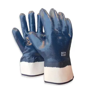 Endüstriyel çalışma eldivenleri deri güvenlik el iş güvenliği eldiveni inşaat PU lateks kauçuk eldiven kaplı mitten PG-29