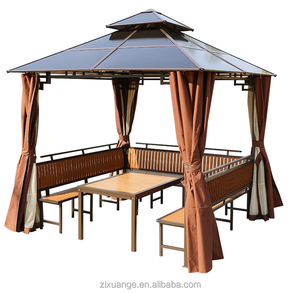 Gazebos de Exterior de Alta Calidad, Modernos, con Techo Doble de Policarbonato, 3x4 m, de Lujo, con Techo Rígido de Aluminio, Control Remoto, Carpa para Jardín - Product Image 2