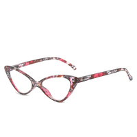 Lunettes de lecture flexibles HS2157 pour femmes, monture pleine bleue, style œil de chat, correction de la presbytie, verres négatifs, vente en gros