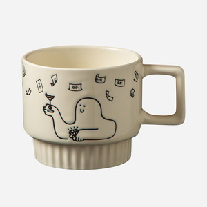 Mug en céramique mignon de style coréen avec poignée, motif de dessin animé, design empilable, pour mariage, usage domestique, tasse individuelle - Product Image 3