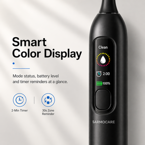 Spazzolino Elettrico con Display LCD Intelligente, Ricaricabile, Impermeabile, Dispositivo per Cura Orale, Sbiancamento e Pulizia dei Denti, Spazzolino Sonico - Product Image 3