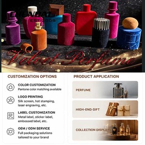 Bouteille de Parfum <span class=keywords><strong>en</strong></span> <span class=keywords><strong>Verre</strong></span> de Luxe Unique, <span class=keywords><strong>Vide</strong></span>, Haute Qualité, avec Design Personnalisé, Logo, 30ml, 50ml, 100ml, et son Coffret d'Emballage pour Huile Parfumée - Product Image 4