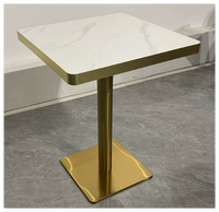 Base de table en métal doré, design nordique luxueux en pierre, pieds de table en acier inoxydable