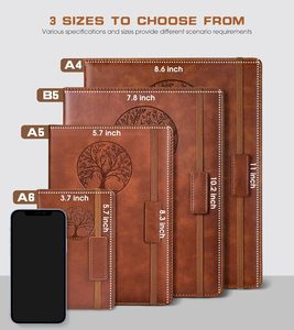 Cuaderno Personalizado con Logotipo ODM, Diario A5, 256 Páginas Gruesas, Tapa Dura A5, Cuero Vintage para Escribir, Cuadernos de Viaje, Agenda Diaria con Logotipo - Product Image 5