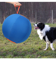 Balle de troupeau pour chien-Jouet d'entraînement et d'exercice gonflable en polyester de couleur unie durable pour animaux de compagnie