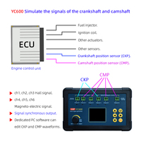 Simulateur de signaux analogiques six canaux YC600 (CKP, CMP, SYNC) pour vilebrequin et arbre à cames, logiciel d'édition de formes d'onde pour moteurs diesel et essence BMW