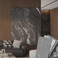 Panneau Mural Moderne en PVC, Ignifuge et Étanche, Effet Marbre pour la Décoration Intérieure de Salles de Bain, Salons, Hôtels et Maisons
