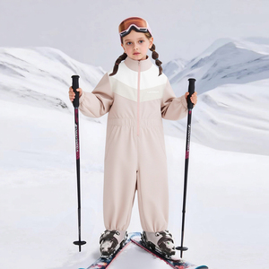 100%Polyester <strong>Toddler</strong> Color-Block Windproof Waterproof <strong>Snowsuit</strong> <strong>for</strong> Winter Skiing Outdoor - Product Image 1
