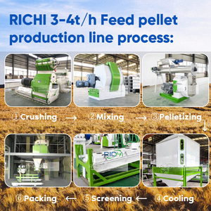 آلة تكوير الأعلاف النباتية المعتمدة من CE 3-4 طن/ساعة للخنازير والماشية والدجاج لمصنع الأعلاف الحيوانية - Product Image 2