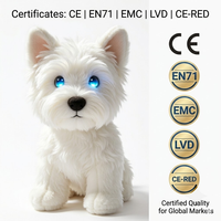 Peluche intelligente Westie Dog ChatGPT, activée par la voix, conversation quotidienne, yeux dynamiques et lumineux, accepte le service de personnalisation en usine