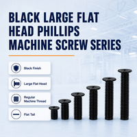 Vis de machine à tête plate fine Phillips noires M2 M3 M4 M6, petits micro-boulons pour ordinateurs portables et électronique – Vente en gros