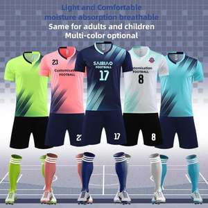 Maillot de football pour enfants et hommes, t-shirt professionnel personnalisé à séchage rapide pour l'entraînement sportif, uniformes 100% polyester, tenues de football, 0 vendu - Product Image 2