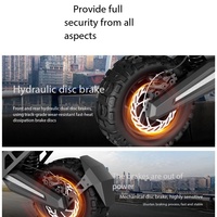 Scooter électrique pliable tout-terrain pour adultes 1200W, batterie 48V 18.2Ah, vitesse maximale de 55 km/h, avec double amortisseur