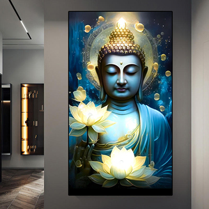 ภาพวาด<span class=keywords><strong>พระ</strong></span>พอร์ซเลน<span class=keywords><strong>ค</strong></span><span class=keywords><strong>ริ</strong></span>สตัลแบบรวมกับการตกแต่งผนังอะ<span class=keywords><strong>ค</strong></span><span class=keywords><strong>ริ</strong></span><span class=keywords><strong>ลิ</strong></span><span class=keywords><strong>ค</strong></span>ตกแต่งด้วยรูปปั้น<span class=keywords><strong>พระ</strong></span>พุทธรูปไฟ LED - Product Image 3