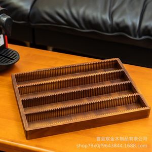 Plateau de rangement pour dosettes de café en bois massif, style tiroir, pour l'organisation du bureau - Product Image 2