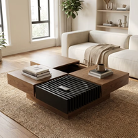 Table basse moderne minimaliste en bois de frêne, idéale pour le salon, table centrale assortie au canapé, écologique