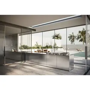 Grande armoire de cuisine commerciale robuste en acier inoxydable pour l'extérieur Cuisinière à <span class=keywords><strong>gaz</strong></span> Machine à griller rotative combinée Cuisine d'extérieur - Product Image 1