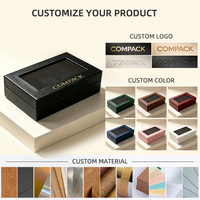Boîtes cadeaux en cuir rigide de luxe sur mesure avec panneaux en PVC, idéales pour le rangement et la présentation de montres