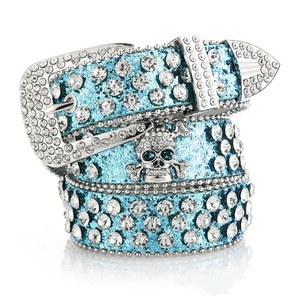<span class=keywords><strong>Ceinture</strong></span> en cuir Western Bling Bling avec crânes en strass pour hommes et femmes, <span class=keywords><strong>ceinture</strong></span> en cristal de cowboy, <span class=keywords><strong>ceinture</strong></span> <span class=keywords><strong>BB</strong></span> <span class=keywords><strong>Simon</strong></span>, <span class=keywords><strong>ceinture</strong></span> en diamant - Product Image 2