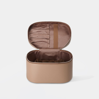 Trousse de Maquillage de Voyage de Luxe en Cuir Personnalisable avec Logo, Grande Capacité, Coque Rigide Légère, Organisateur pour Femmes