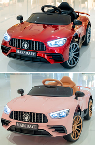 Bonito coche de juguete LED de Color rosa para niños, <span class=keywords><strong>Columpio</strong></span> de coche eléctrico con Control remoto para bebés con Motor 6V4*2 380*2 para niña - Product Image 4