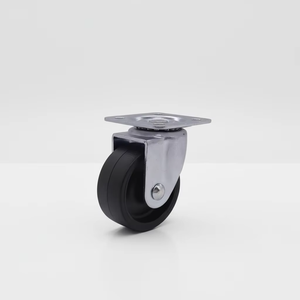 1,5 Zoll Schwarz-Weiße Kunststoff-PP-Räder Schwenkbare Rollen mit Platte für Lagernutzung - Product Image 2