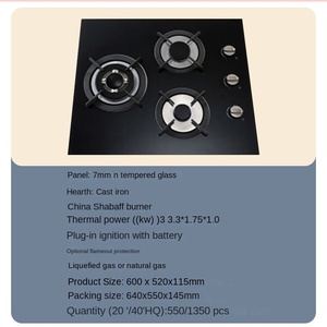 Appareil de cuisine Offre Spéciale 4 brûleurs cuisinière à gaz/plaques de couverture cuisinière CB Ce acier inoxydable Rohs pièces de rechange gratuites GS Vestar - Product Image 4