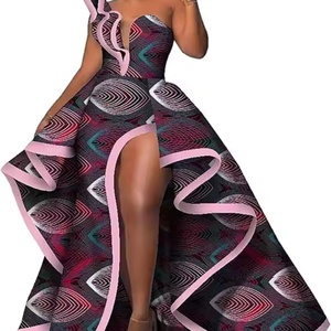 Robes de Soirée Dashiki Tendance, <span class=keywords><strong>Robe</strong></span> Africaine Ankara à Imprimé Floral, Robes Longues <span class=keywords><strong>Maxi</strong></span> sans Bretelles, Robes Africaines pour Femmes 6981 - Product Image 5