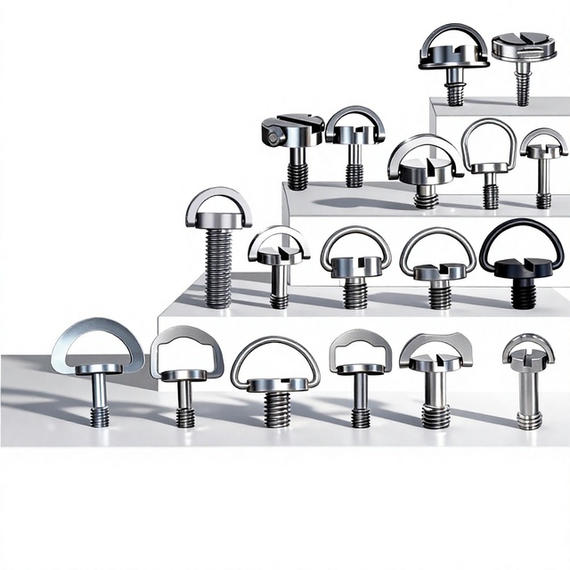 Factory M2M3M5M6M8 Metric Quick-release Screws 304 Stainless Steel Nickel Plated Hand-screw Lifting Ring Display Fastening