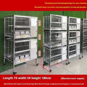 304 paslanmaz çelik lüks Villa büyük papağan kuş kafesi <span class=keywords><strong>Vintage</strong></span> stil Metal Birdhouse yetiştiriciliği kutusu çekmece keşiş üreme kafesi - Product Image 2