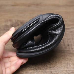 Aibuois Mocassins en cuir pour hommes à bout rond, à enfiler, semelle en caoutchouc, chaussures d'été respirantes - Product Image 2