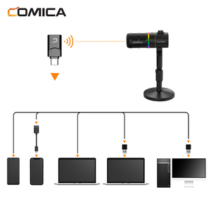 Micrófono Dinámico Cardioide RGB COMICA EJoy D10 Pro para <span class=keywords><strong>Streaming</strong></span>, Grabación, Podcast, <span class=keywords><strong>Twitch</strong></span>, YouTube, Juegos - Product Image 6