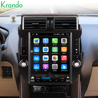 Krando 12.1 pouces autoradio pour Toyota Prado 2014 2015 2016 2017 voiture vidéo GPS sans fil CarPlay Android Auto Tesla écran