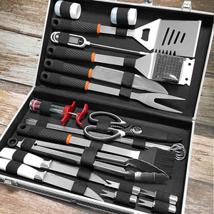 Accesorios Profesionales <span class=keywords><strong>para</strong></span> Parrilla de Barbacoa, Juego de Herramientas de Acero Inoxidable <span class=keywords><strong>para</strong></span> Parrilla con Caja de Aluminio <span class=keywords><strong>para</strong></span> Barbacoa al Aire Libre - Product Image 5