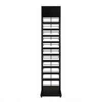 Présentoir vertical double face en métal pour carreaux de céramique, 11 niveaux, pour exposition de carreaux de porcelaine, marbre et pierre