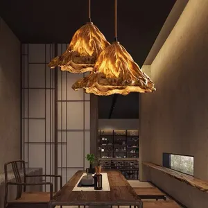 Mdwell — plafonnier décoratif rétro à motif de feuilles mortes, design créatif, nouveau modèle de style chinois