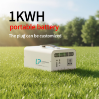 Estación de Energía Portátil Solar de 1kwh y 300w, 1000w para Aventuras al Aire Libre, Una Batería Portátil