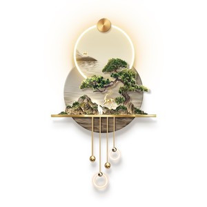 Decorazione Murale Paesaggistica Bonsai con Opzioni di Illuminazione e Anelli per Appendere, Ideale per Ingresso, Corridoio, Soggiorno, Ufficio - Product Image 5